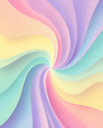 abstract background with multicolored paper curved lines in the form of a spiralの写真素材