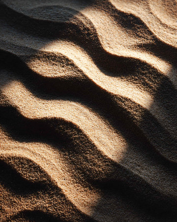 Waves on the sand in the Sahara desert. Toned.の写真素材