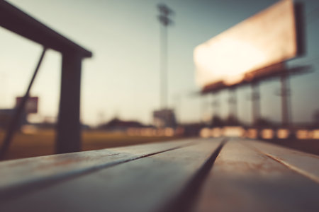 Blur image of outdoor public park with bokeh background.の写真素材