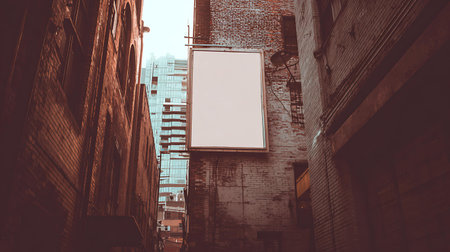 Blank billboard on the street in New York City, USA.の写真素材
