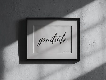 Black frame on white wall with text in black frame, mock upの写真素材