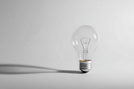 Light bulb on white background. Idea concept. 3d rendering.の写真素材