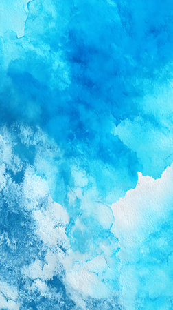 Abstract blue watercolor background. Hand-painted background for your design.の写真素材