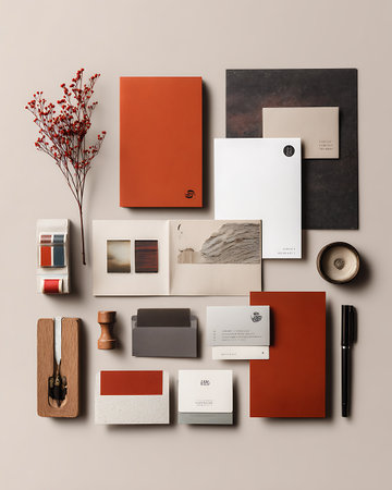 Set of branding elements. Corporate identity template. Stationery set.の写真素材