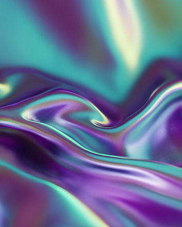 abstract iridescent metallic background with some smooth lines in itの写真素材