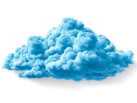 Blue cloud isolated on white background. 3d illustration. Eps 10の写真素材