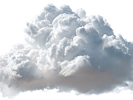 White cloud isolated on white background. 3d rendering. Computer digital drawing.の写真素材