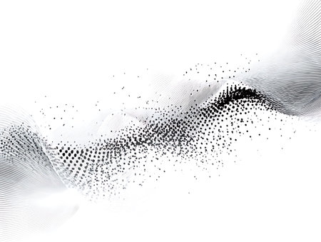 Abstract black and white background with halftone dots. Vector illustration.の写真素材