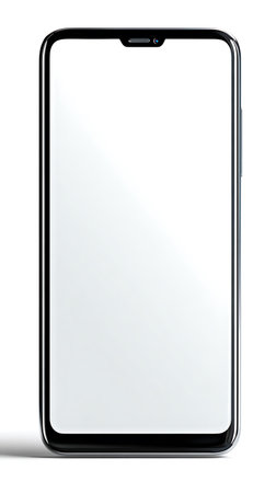 Smartphone with blank screen isolated on white background. Vector illustration.の写真素材