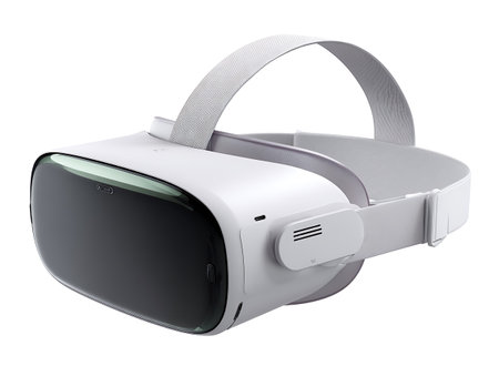 Virtual reality headset isolated on a white background. 3d render.の写真素材