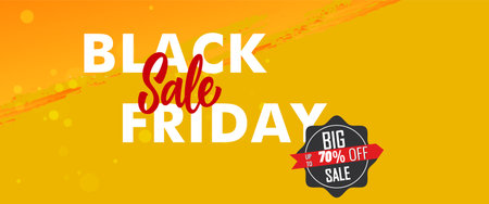 Black Friday Sale banner design template. Special offer for shopping. Vector illustration.