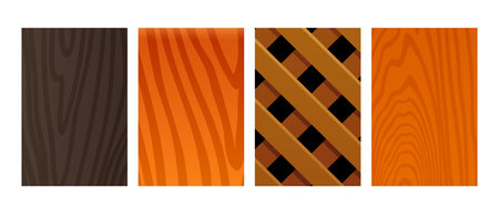 Wooden panels set. Vector illustration of a set of wooden panels.のイラスト素材