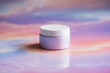 Beautiful blooming jacaranda trees in the city parkの写真素材