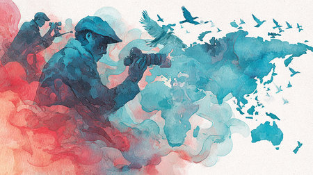 Watercolor painting. Hand drawn illustration.の写真素材