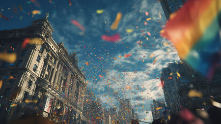 Gay Pride Parade in New York City.の写真素材