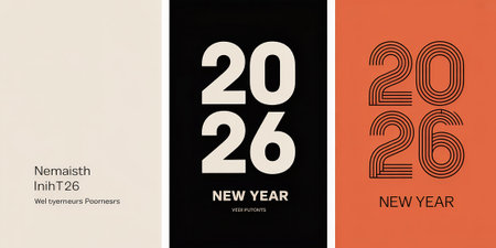 New Year's card. Creative design. Vector illustration.の写真素材