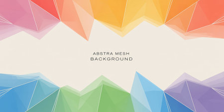 Abstract colorful polygonal background with place for text. Vector illustrationの写真素材