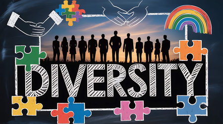Diversity Diversity Ethnicity Variation Unity Togetherness Unity Graphic Conceptの写真素材