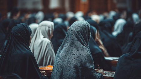Muslim pilgrims from all over the world gathered to perform Umrah or Hajj at the Haram Mosque in Mecca, Saudi Arabia, days of Hajjの写真素材