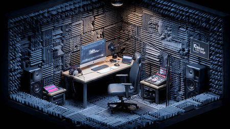 3d rendering of a studio with a lot of equipment.の写真素材