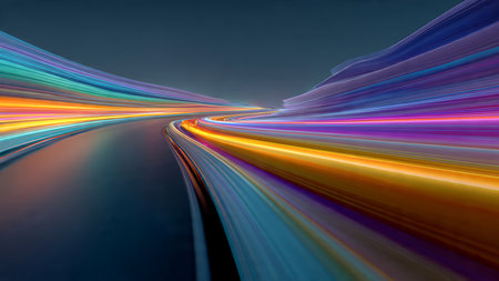 abstract speed motion on the road with high speed technology concept backgroundの写真素材