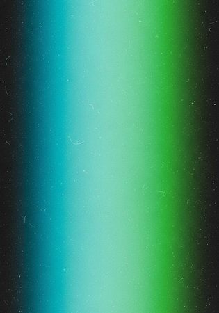 A vibrant gradient of blue and green hues transitioning to blackの写真素材