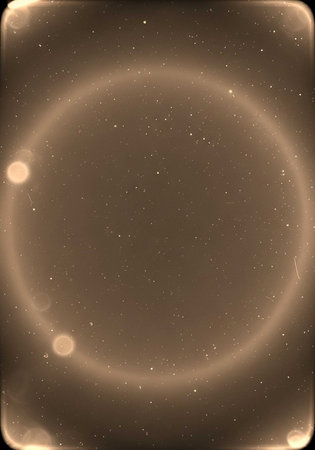 A stunning celestial scene with a glowing ring in a starry night skyの写真素材