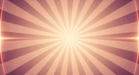 A vibrant and dynamic abstract background with a radiant sunburst design in shades of pink and orangeの写真素材