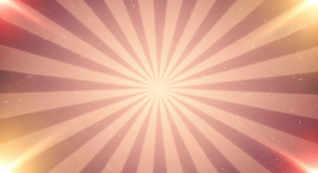A vibrant and dramatic abstract background with radiant sunburst lines and warm colorsの写真素材