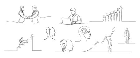 Children playing with their parents, sketch for your design. Vector illustrationのイラスト素材