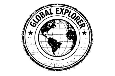 Global economy concept. Grunge rubber stamp with world map inside, vector illustration.のイラスト素材