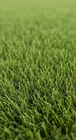 A close-up view of lush green grass in a serene natural settingの写真素材