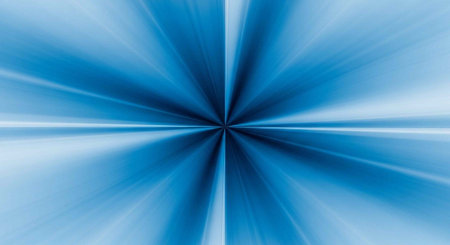 A mesmerizing abstract image featuring a blue radial blur with white accents and a dark center, creating a dynamic visual effect.の写真素材