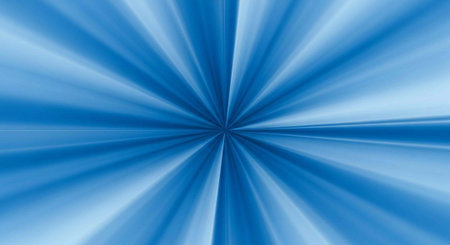 A mesmerizing blue background with radiating lines converging at the center, creating a dynamic visual effectの写真素材