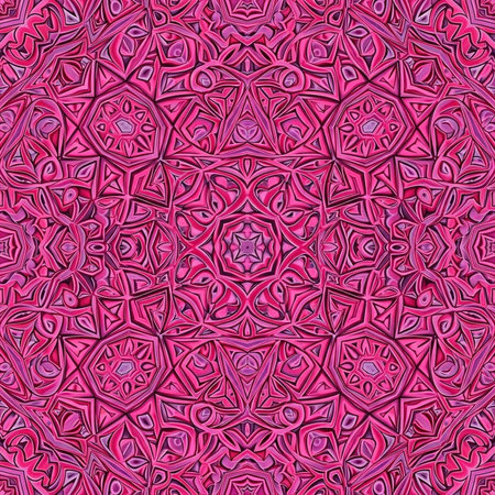 A vibrant pink geometric pattern with intricate designs and shapesの写真素材