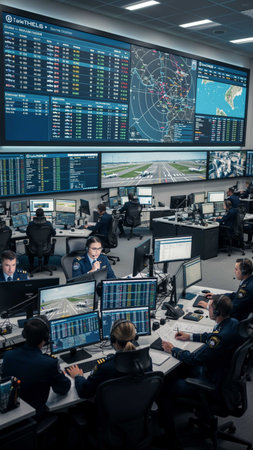 Operator in control room of Moscow Stock Exchange
