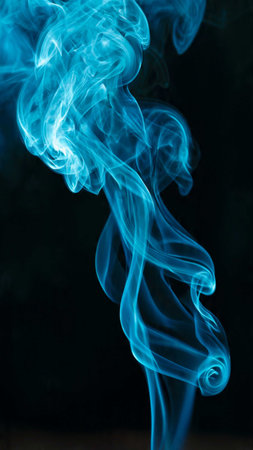 blue smoke on black background. abstract background. Texture of smoke.