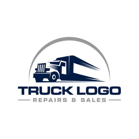 Truck Car Logistics Logo Sign Designのイラスト素材