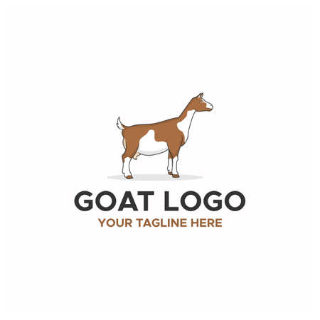 Goat and Farm Logo Sign Designのイラスト素材