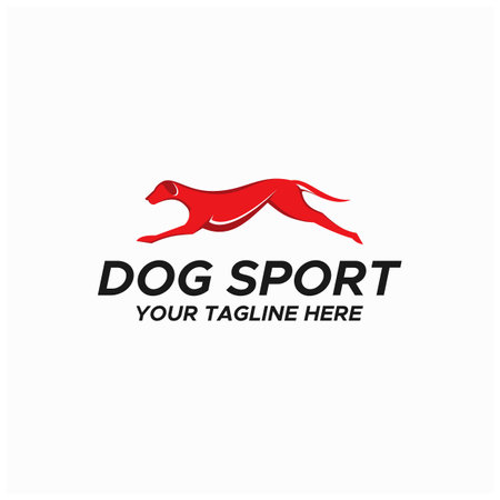 Dog Sport Modern Logo Sign Designのイラスト素材