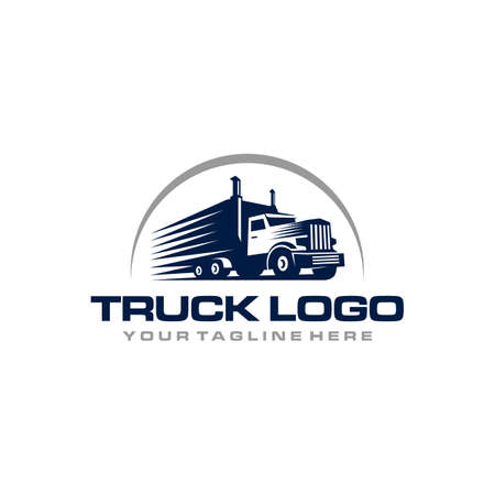 Truck Car Logistics Logo Sign Designのイラスト素材