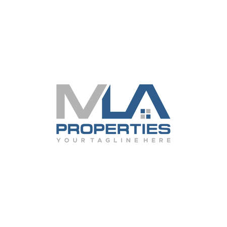 MLA Initial Logo Sign Designのイラスト素材