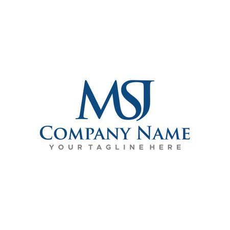 MSJ Initial Logo Sign Design Vector Stockのイラスト素材