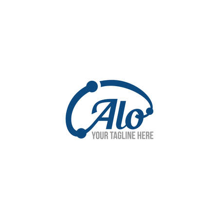 Alo Smart Brain Logo Sign Designのイラスト素材