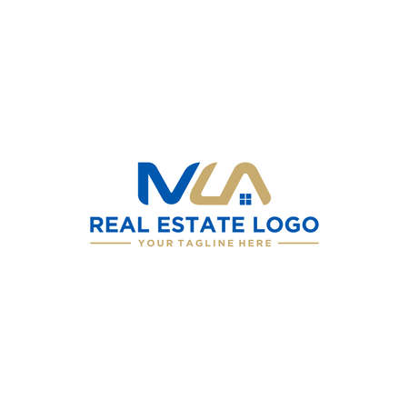 MLA home real estate logo designのイラスト素材
