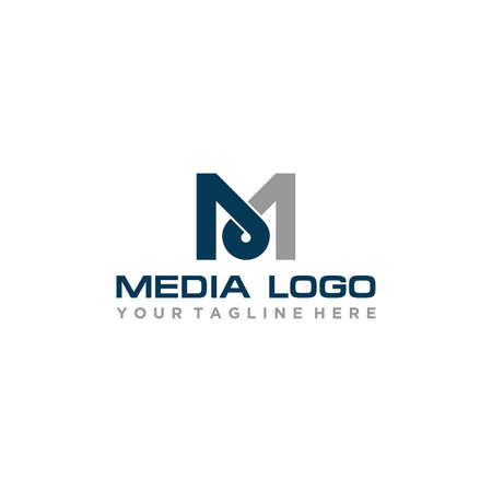 M Initial Logo Sign Designのイラスト素材