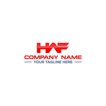 HAF Initial Modern Logo Designのイラスト素材