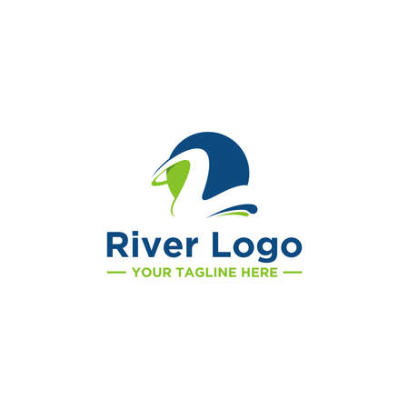R River Logo Designのイラスト素材