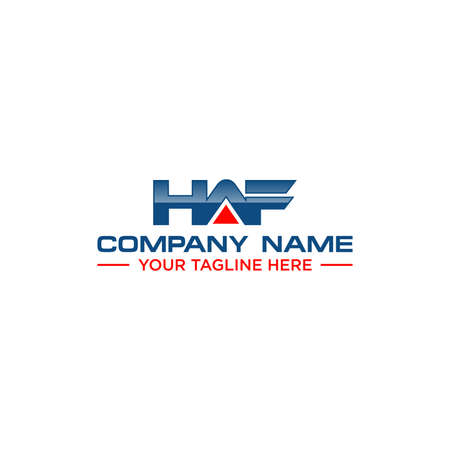 HAF Initial Modern Logo Designのイラスト素材