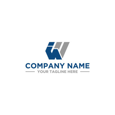 IW Initial Logo Sign Design for Your Companyのイラスト素材